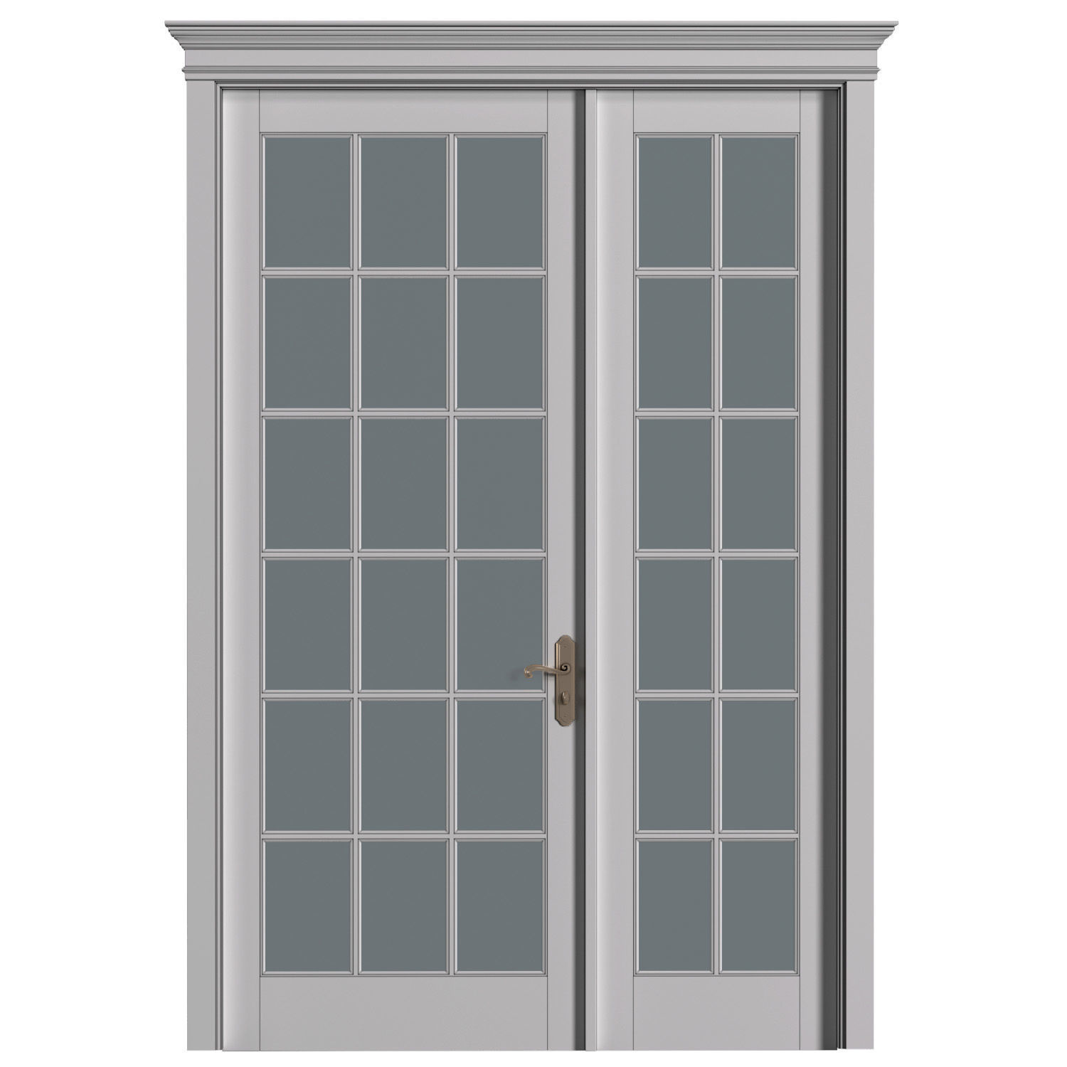 Modern Classic French Patio Doors 3D model_1