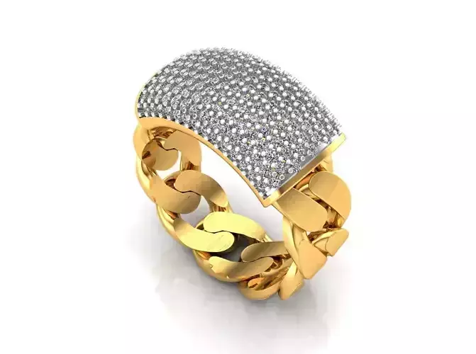 0126 - Cuban Chain Gents Ring