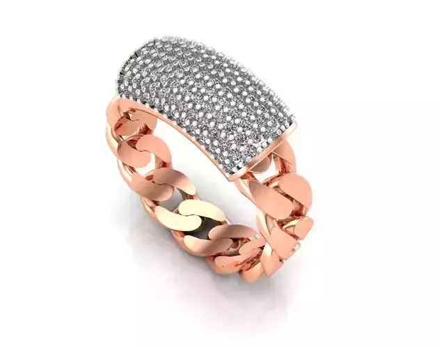 0127 - Cuban Chain Ladies Ring