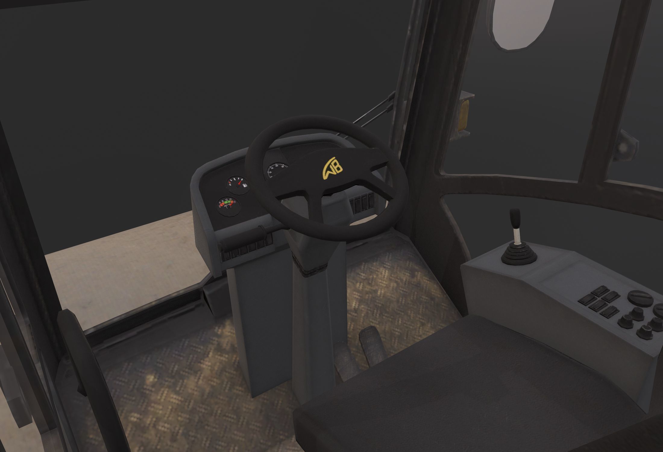 Soil Roller Low-poly 3D model_2