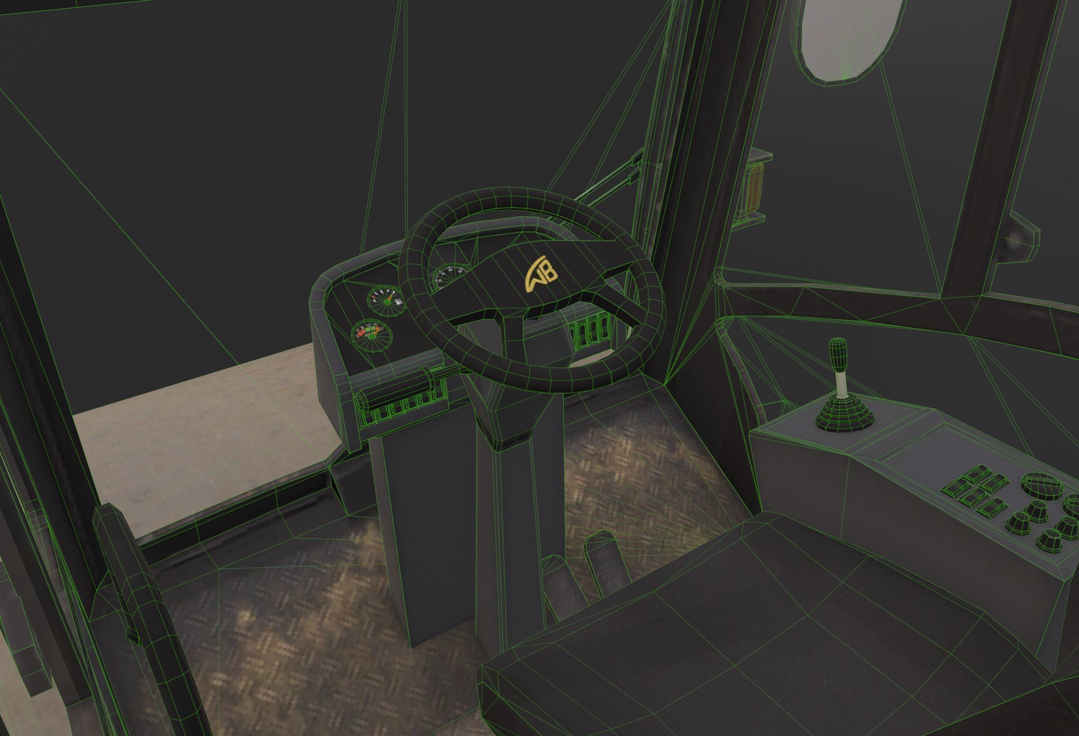 Soil Roller Low-poly 3D model_7