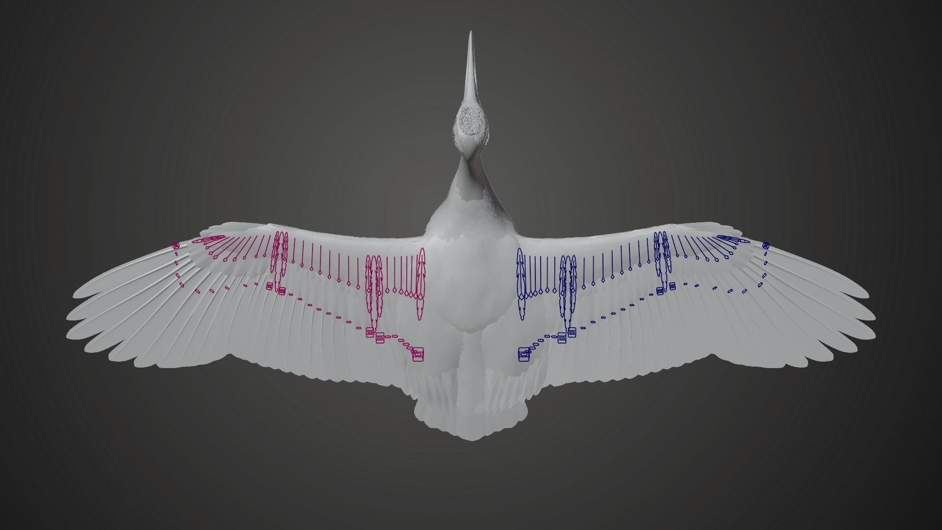 Red-Crowned Crane Animation VFX Grace 3D model_38