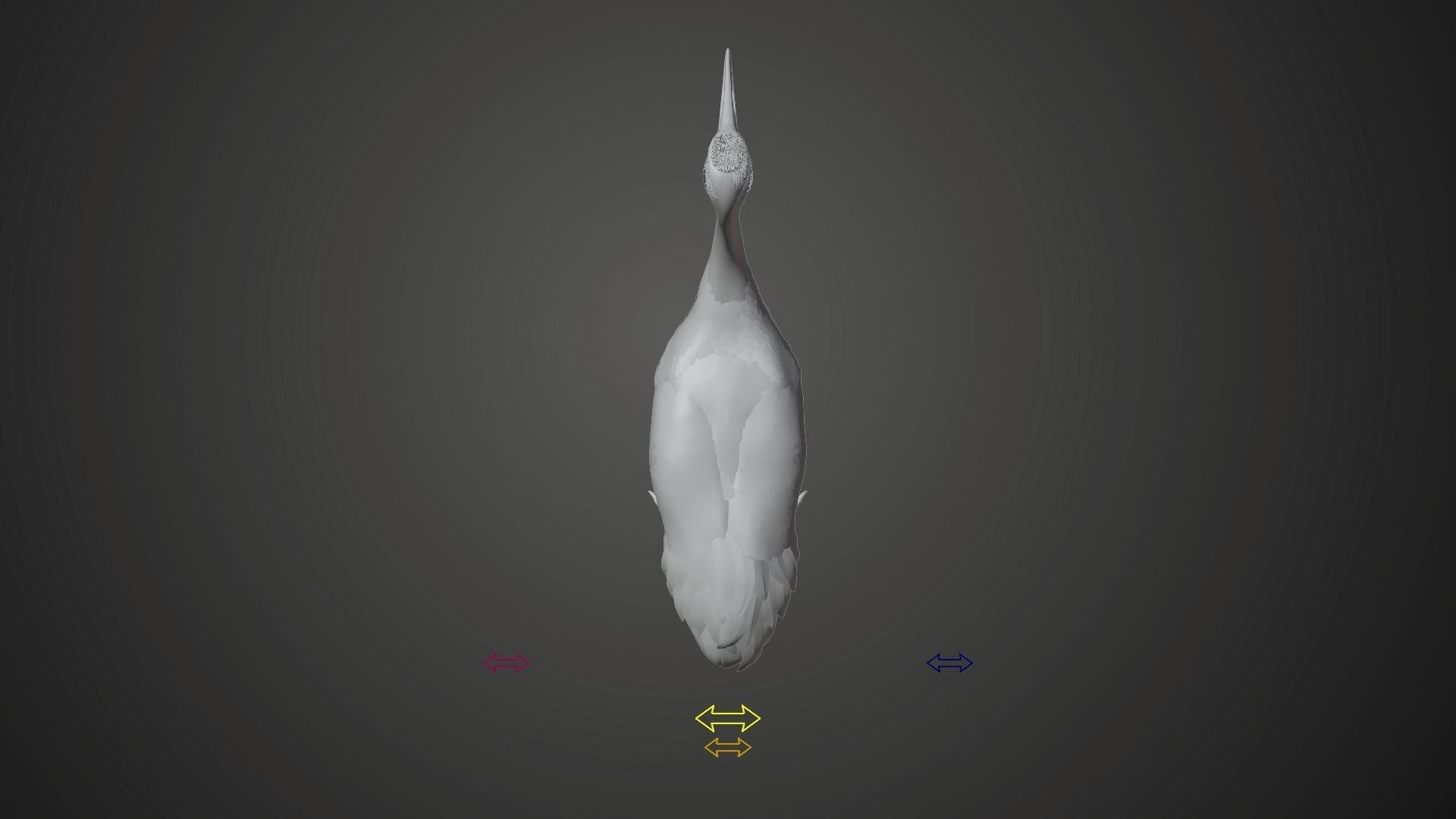 Red-Crowned Crane Animation VFX Grace 3D model_42