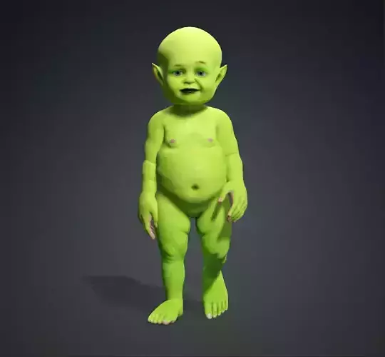 Cute Green Baby