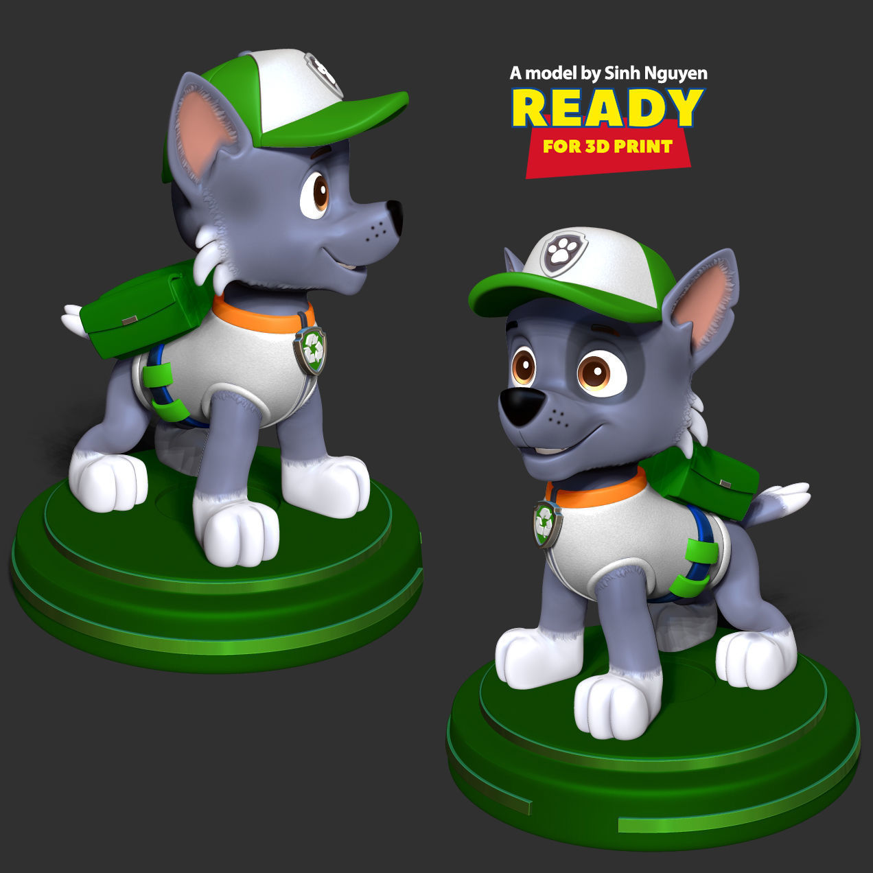 Rocky - Paw Patrol Fanart 3D print model_3