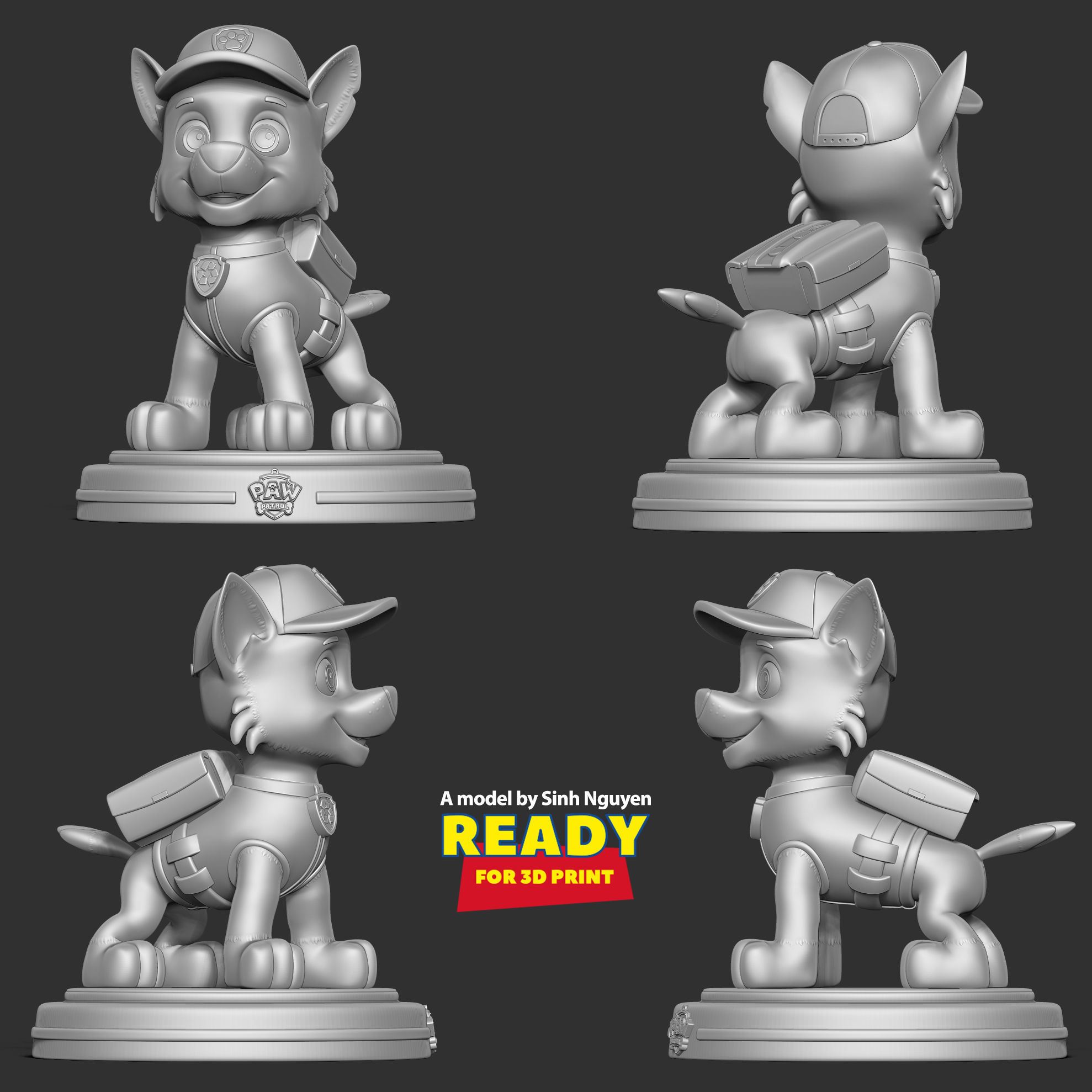 Rocky - Paw Patrol Fanart 3D print model_4