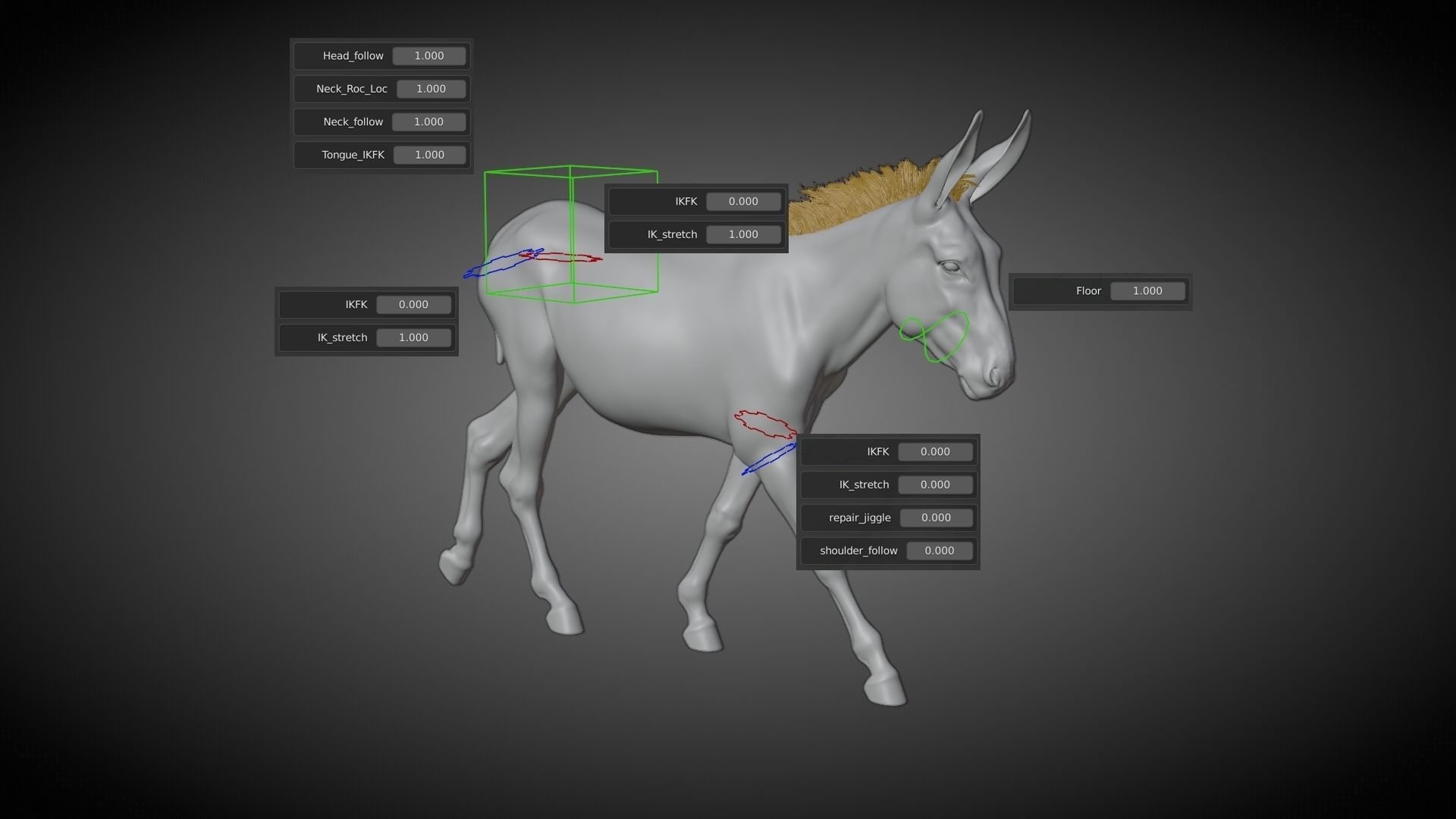 Donkey Animation VFX Grace 3D model_20
