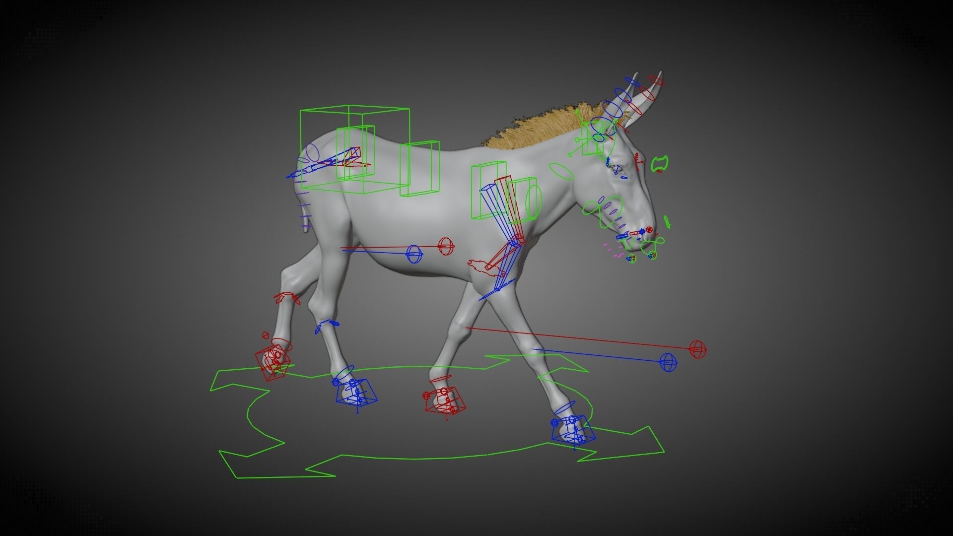 Donkey Animation VFX Grace 3D model_19