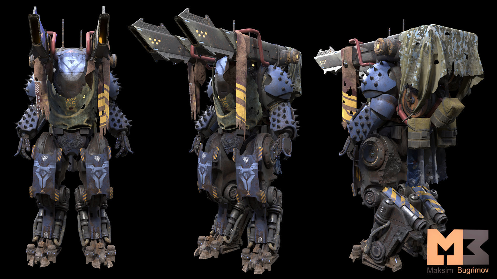 SCI-FI Characters 02 TITAN Low-poly 3D model_5