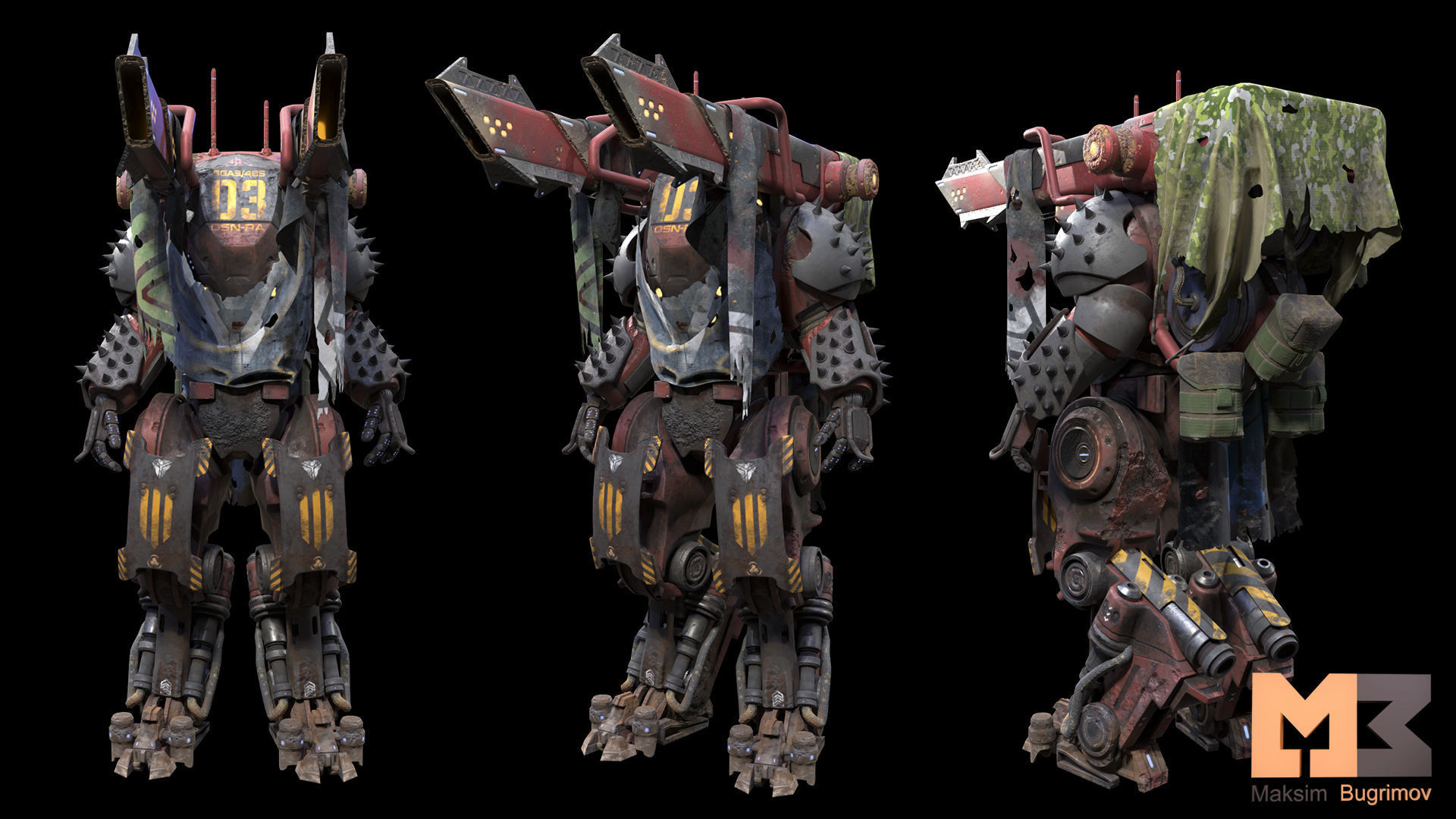 SCI-FI Characters 02 TITAN Low-poly 3D model_9