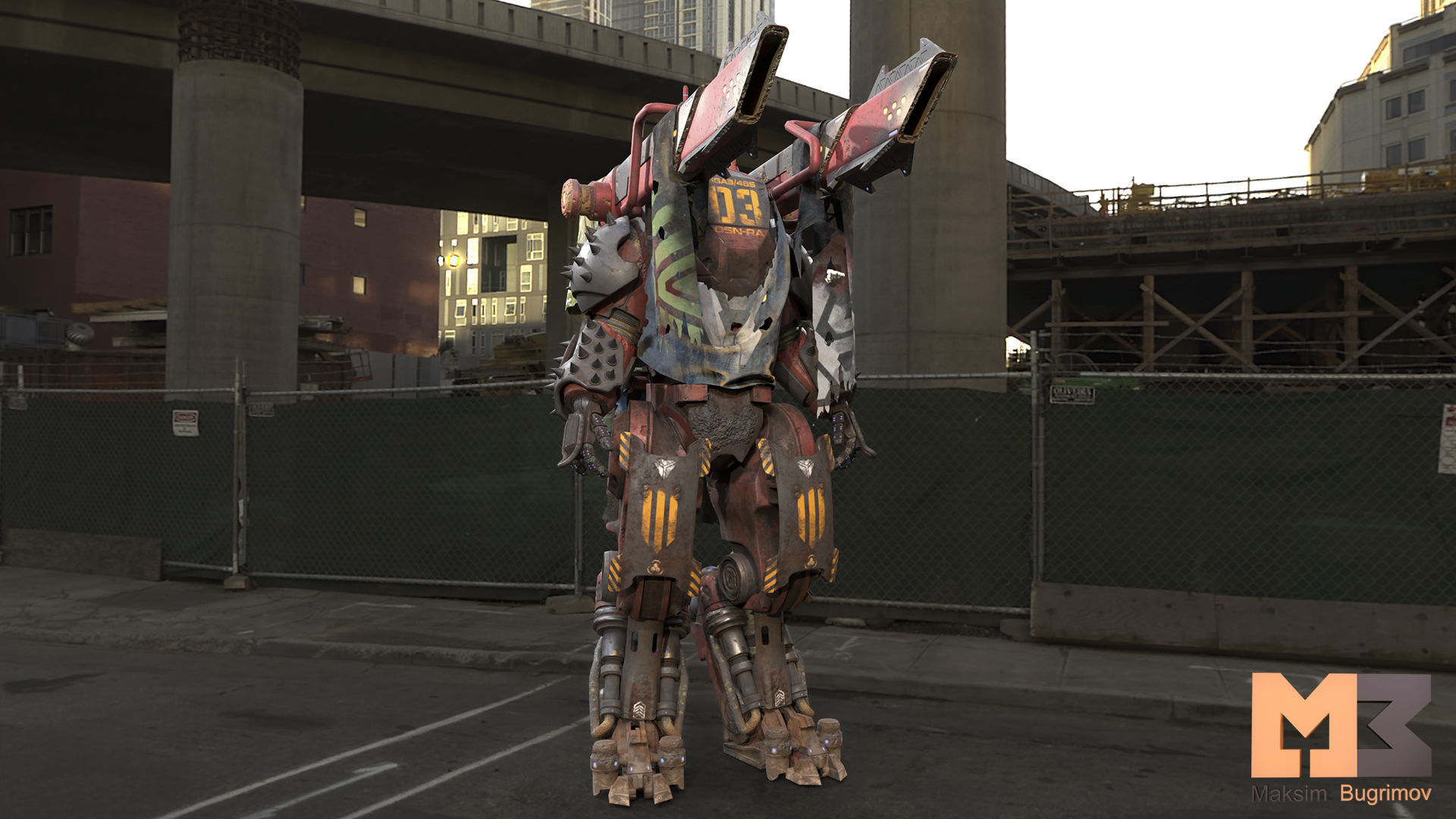 SCI-FI Characters 02 TITAN Low-poly 3D model_6