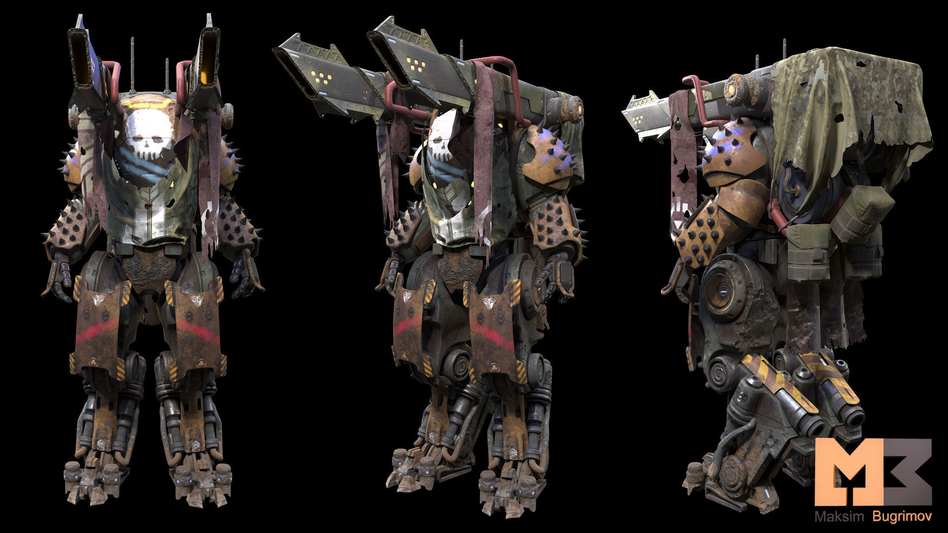 SCI-FI Characters 02 TITAN Low-poly 3D model_8