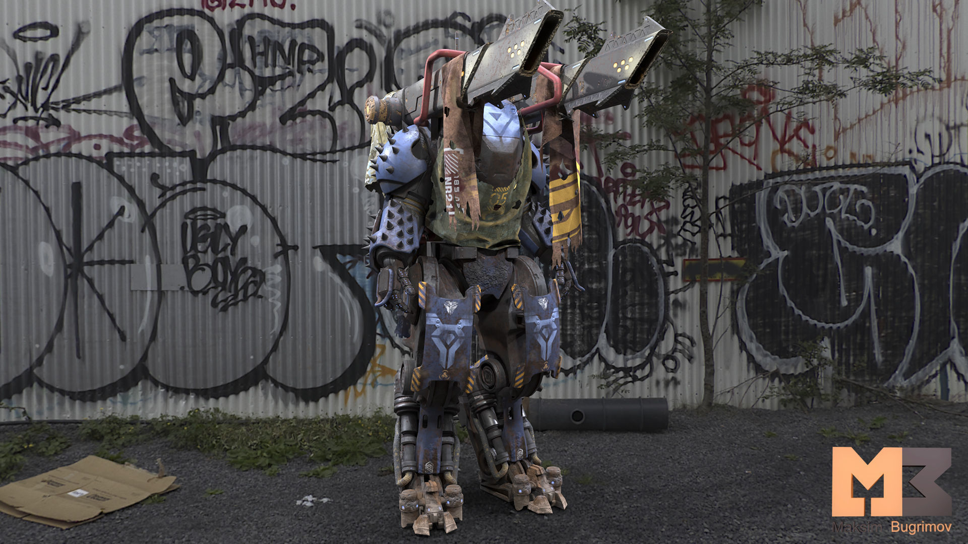 SCI-FI Characters 02 TITAN Low-poly 3D model_4