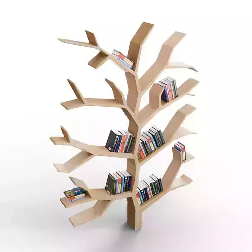 Tree Book Shelf  Low-poly 3D model