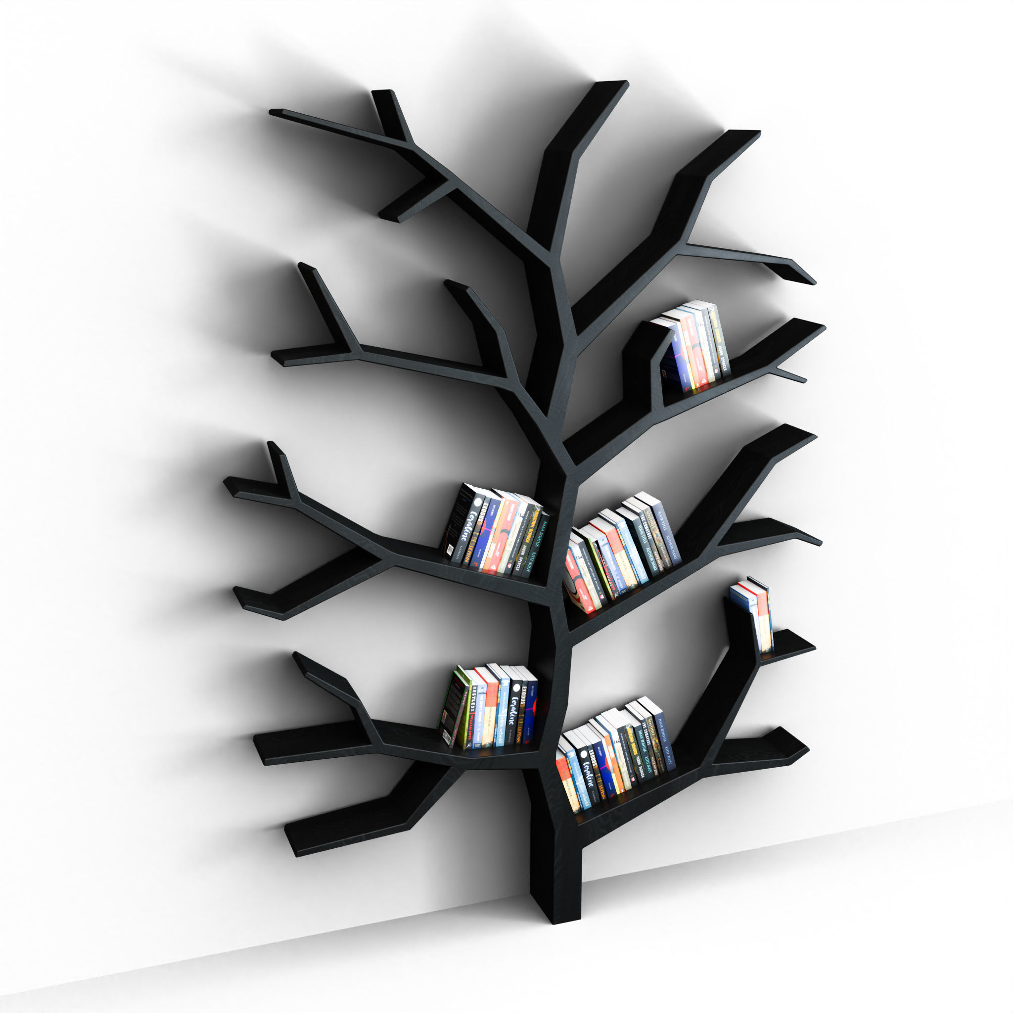 Tree Book Shelf  Low-poly 3D model_3