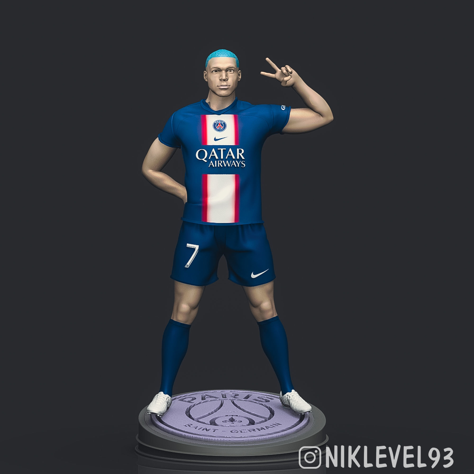 Kylian Mbappe 3D Printable 3 3D print model_11