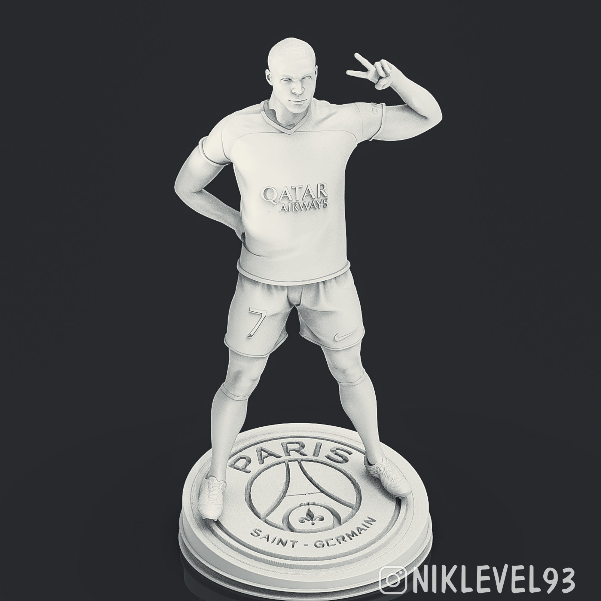 Kylian Mbappe 3D Printable 3 3D print model_22