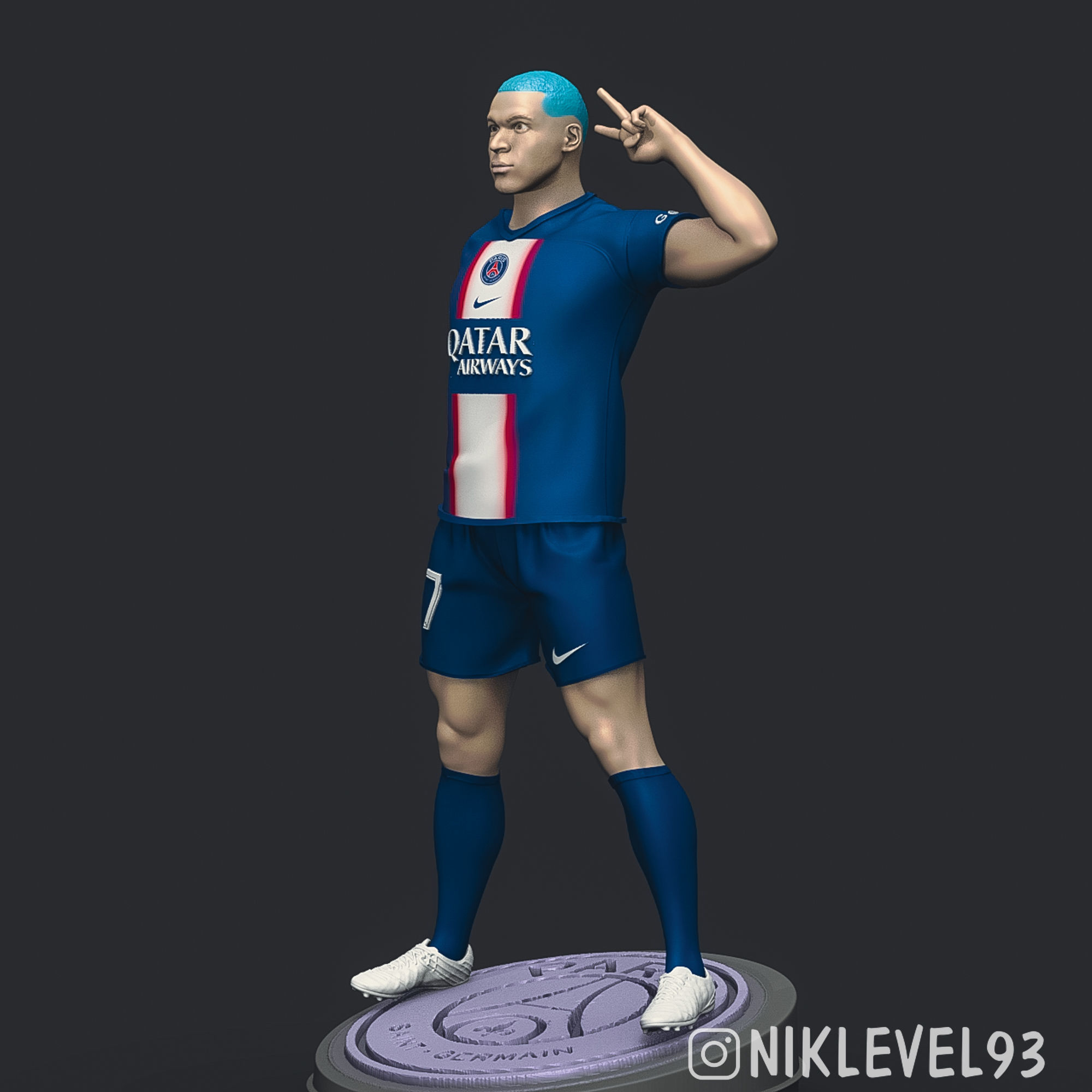 Kylian Mbappe 3D Printable 3 3D print model_7