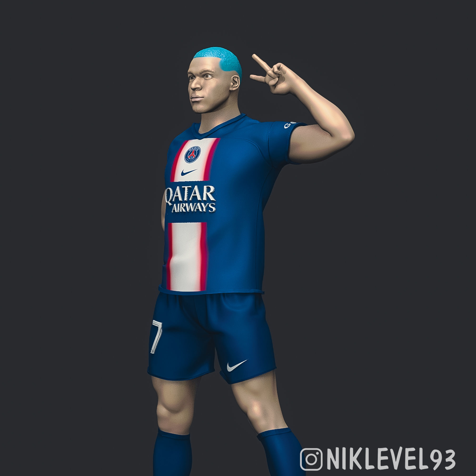 Kylian Mbappe 3D Printable 3 3D print model_10