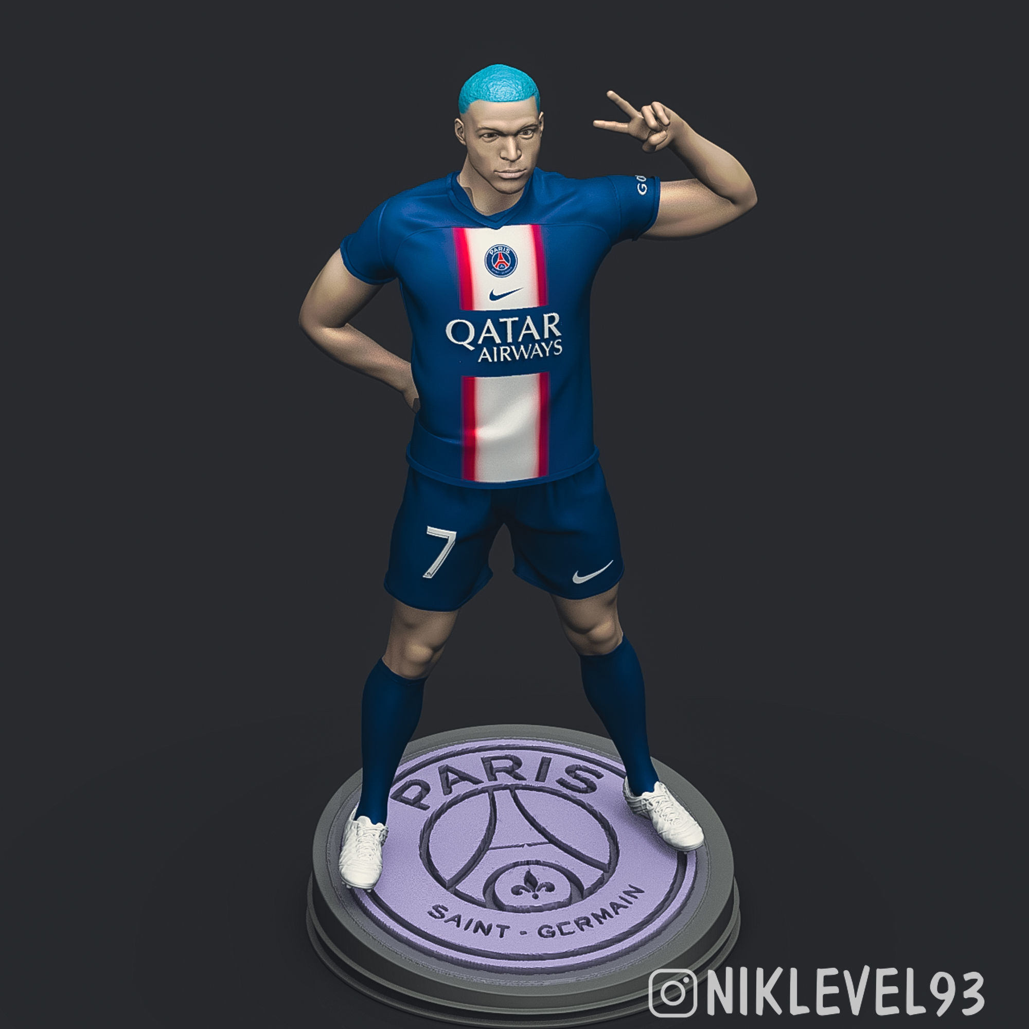 Kylian Mbappe 3D Printable 3 3D print model_8