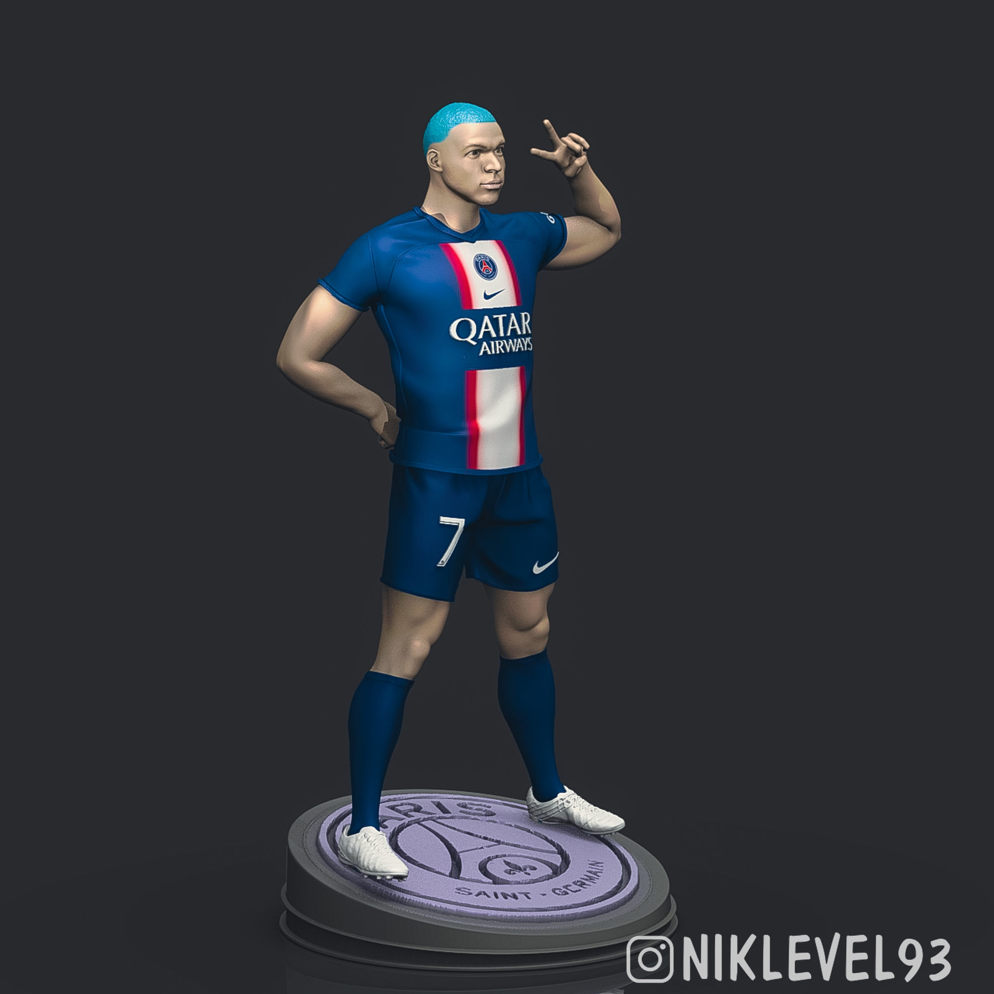 Kylian Mbappe 3D Printable 3 3D print model_2