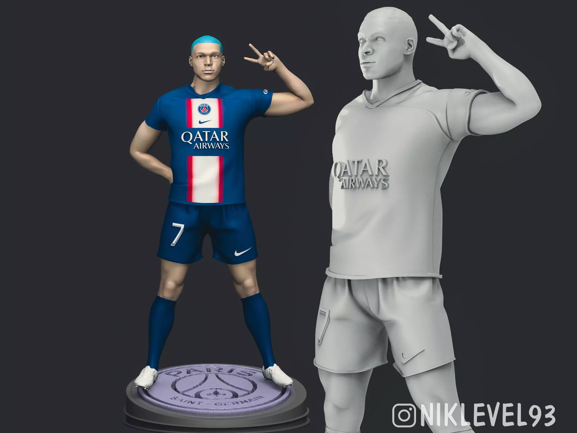 Kylian Mbappe 3D Printable 3 3D print model_0