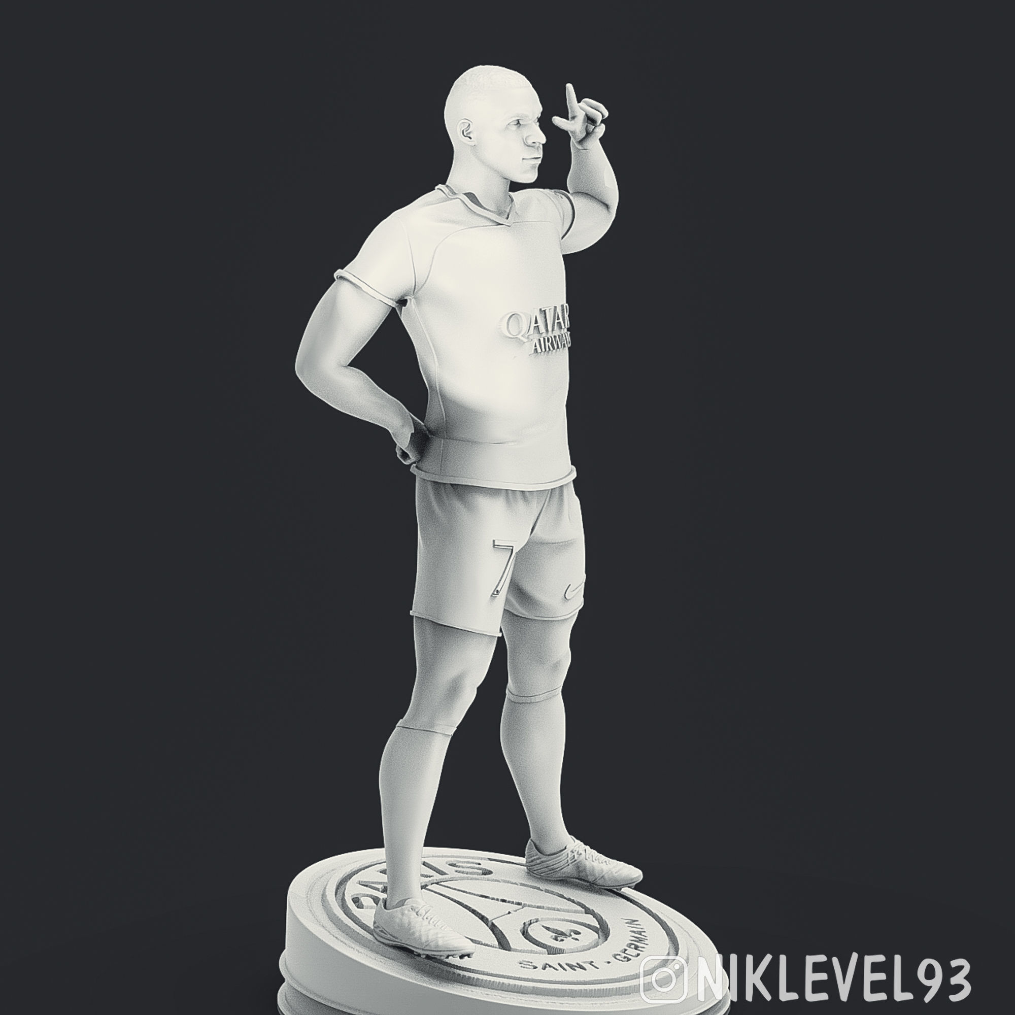 Kylian Mbappe 3D Printable 3 3D print model_20