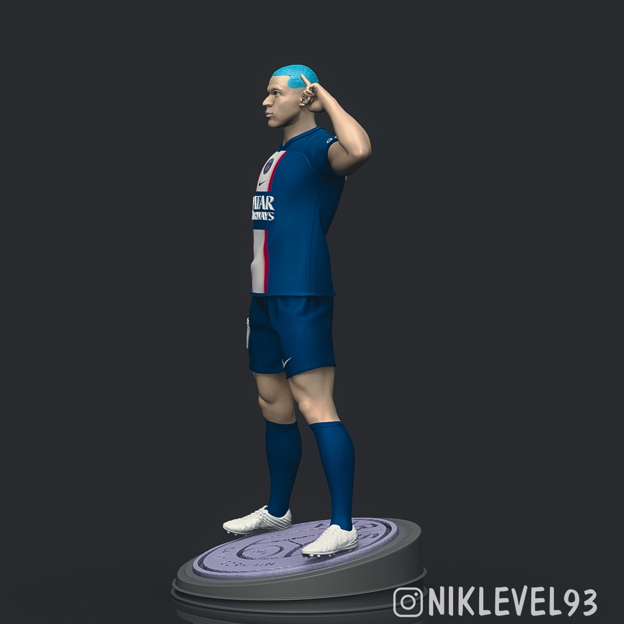 Kylian Mbappe 3D Printable 3 3D print model_3