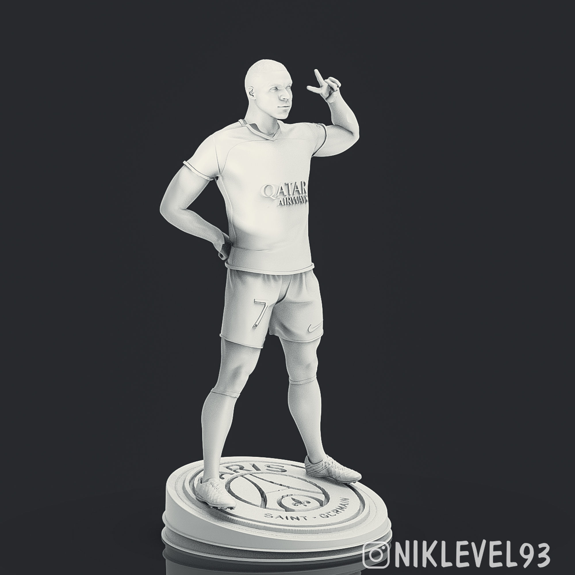 Kylian Mbappe 3D Printable 3 3D print model_16