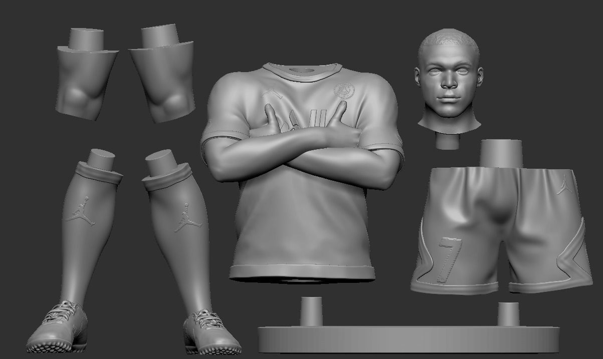 Kylian Mbappe 3D Printable 3 3D print model_13