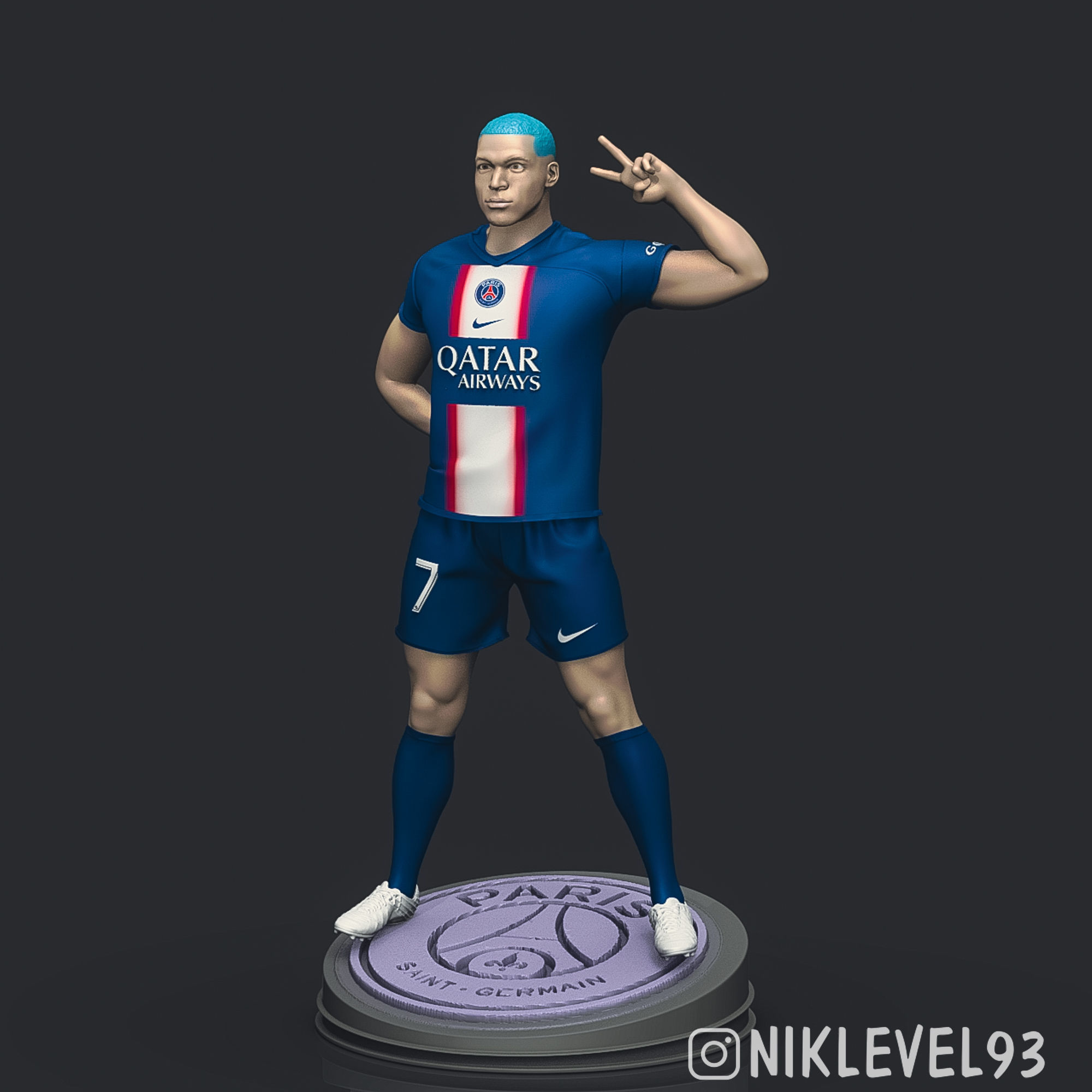 Kylian Mbappe 3D Printable 3 3D print model_1