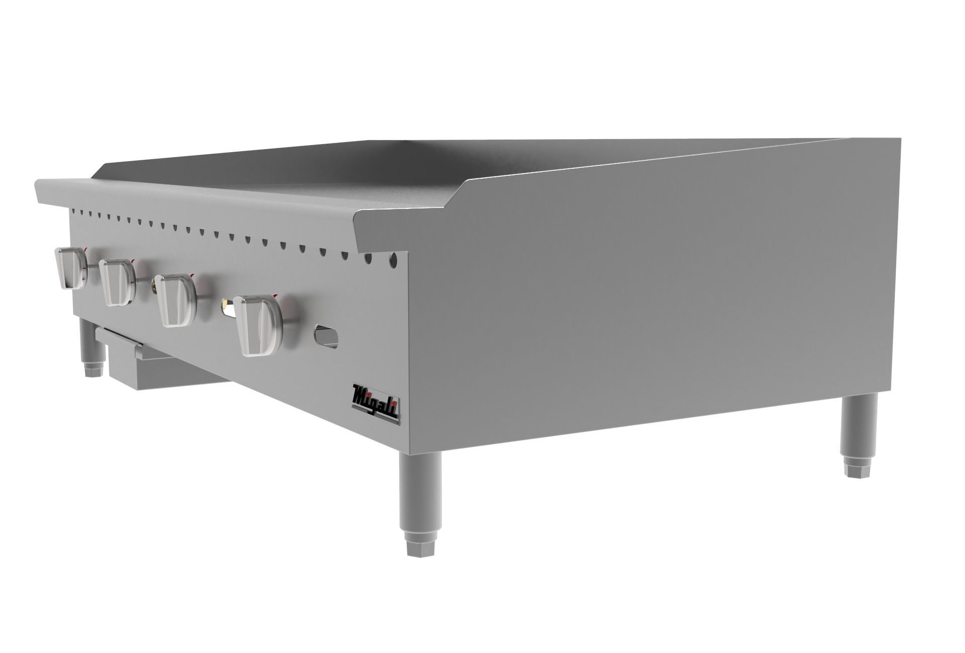 Wide Manual Griddle 48 in  3D model_1