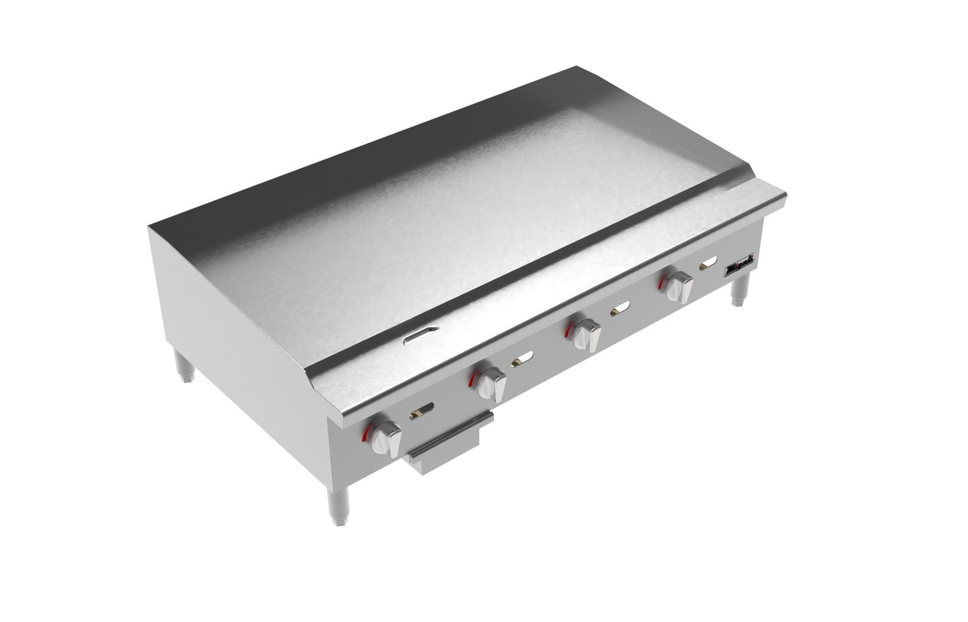 Wide Manual Griddle 48 in  3D model_2