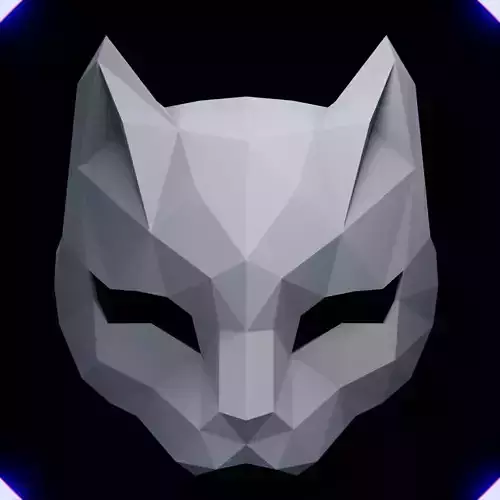 CAT MASK LOW POLY V2