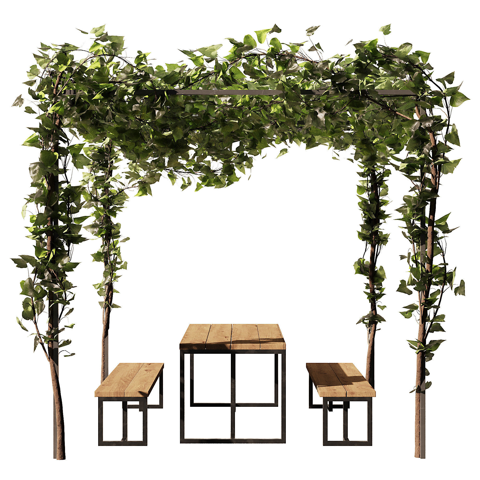 Outdoor Plant - Arbour Set1 3D model_11