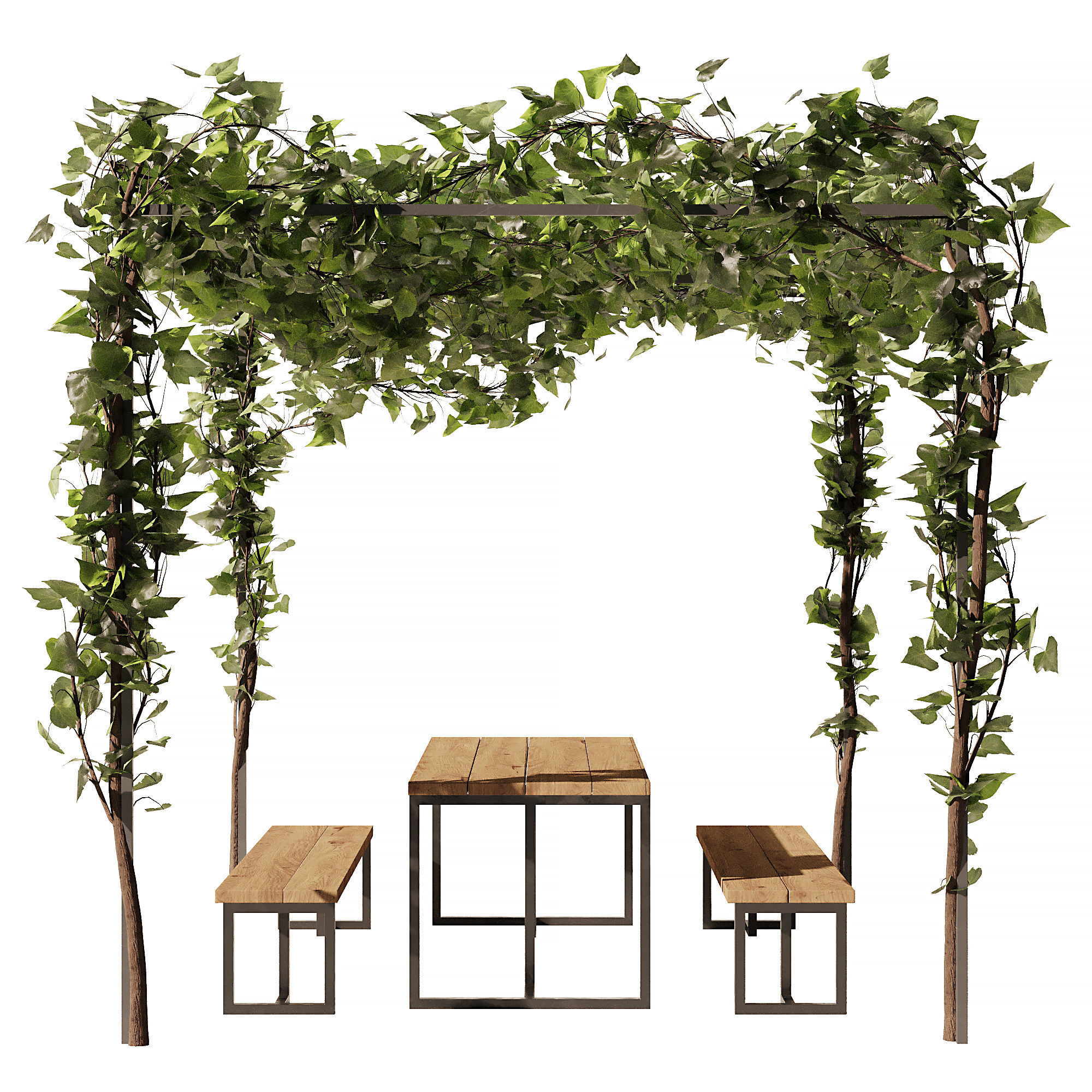 Outdoor Plant - Arbour Set1 3D model_13