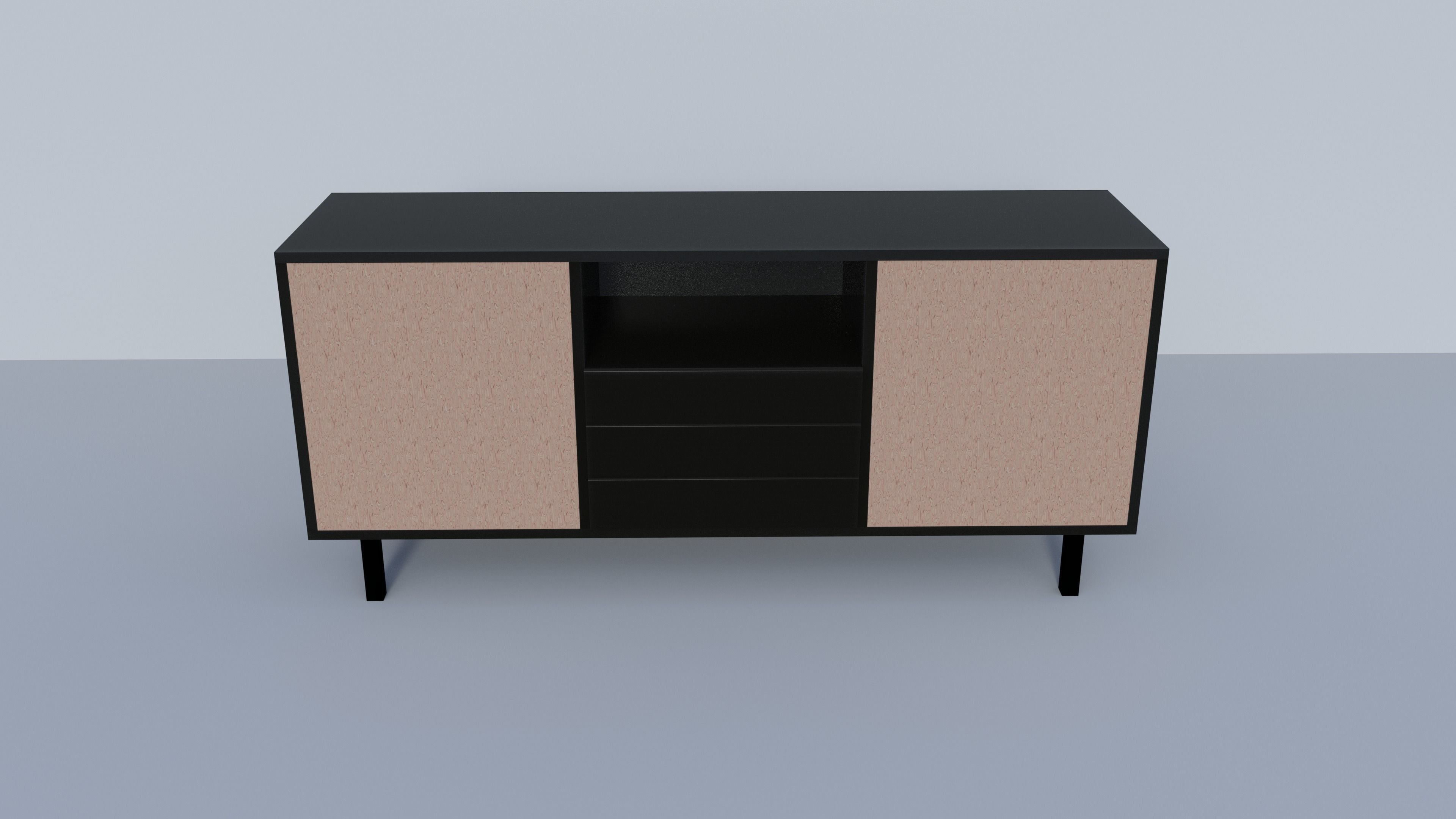 Wardrobe Free 3D model_1