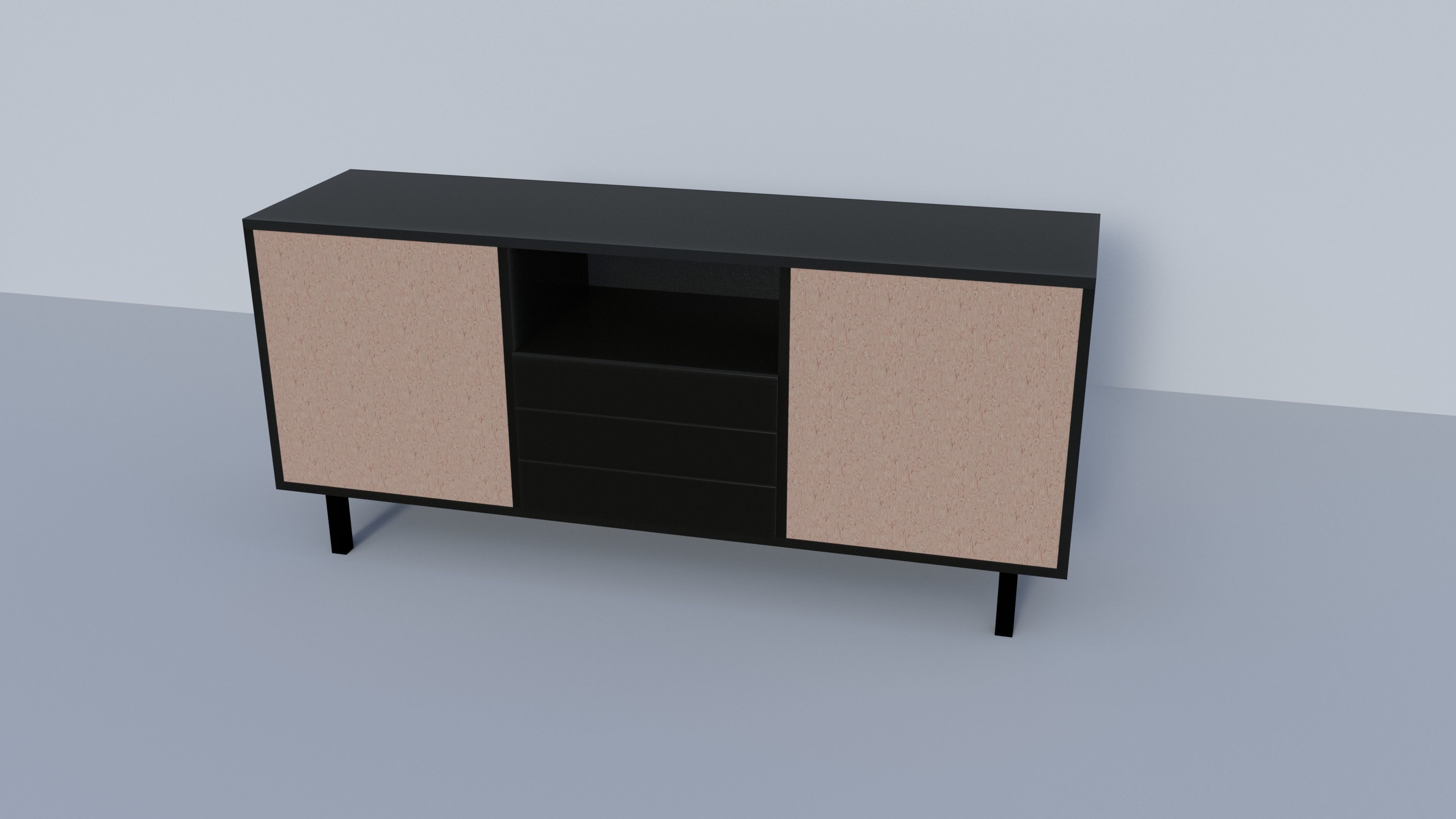 Wardrobe Free 3D model_2