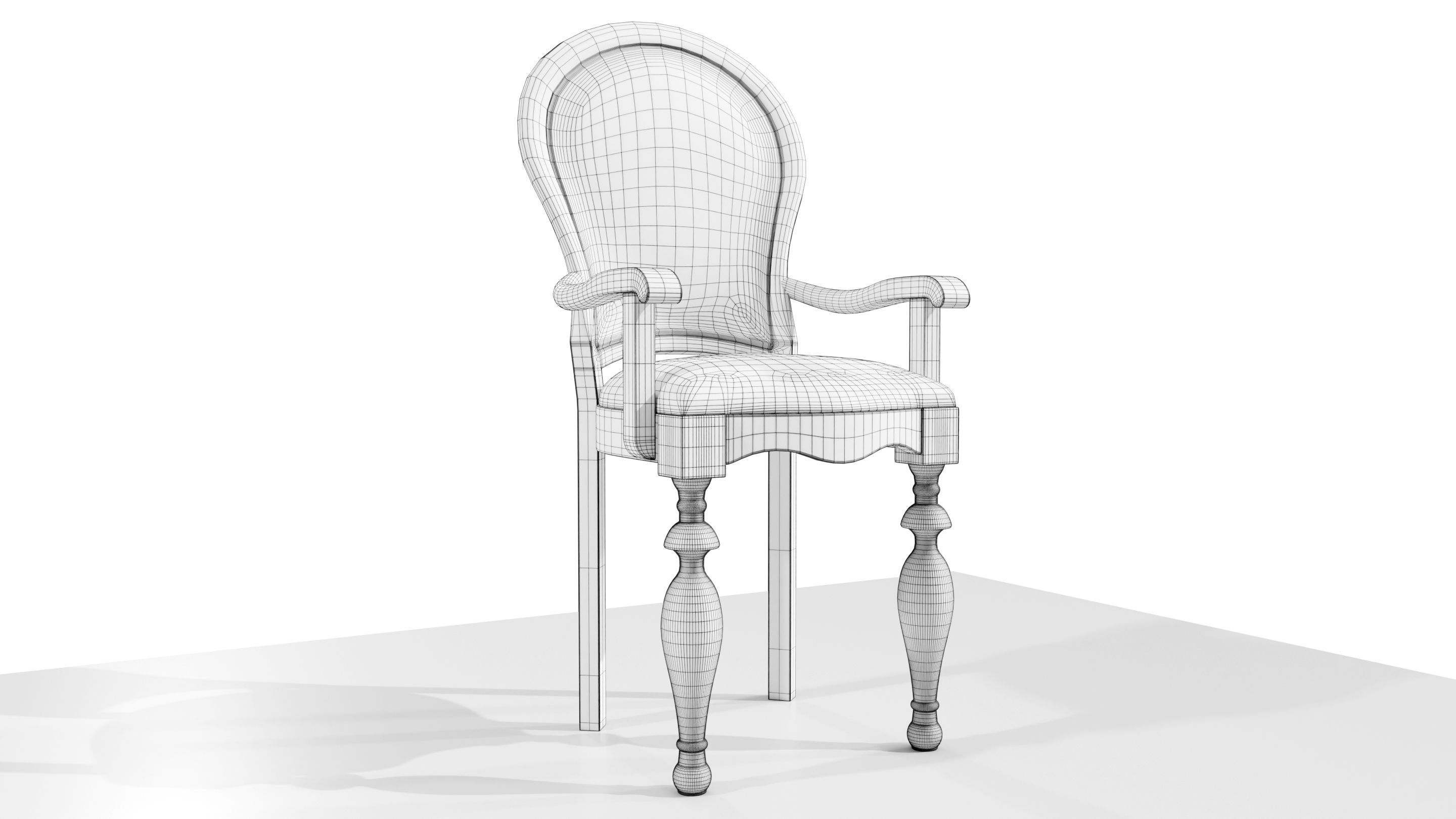 Classic Chair 3D model_16
