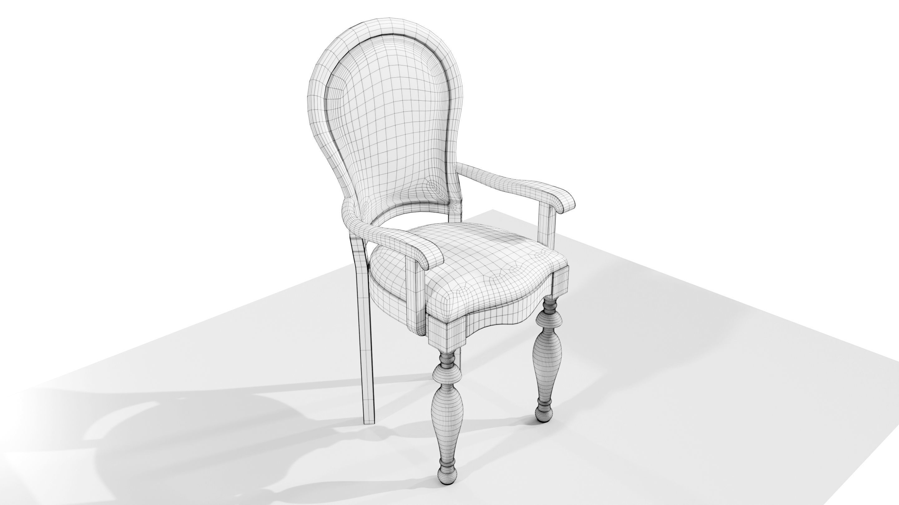Classic Chair 3D model_12