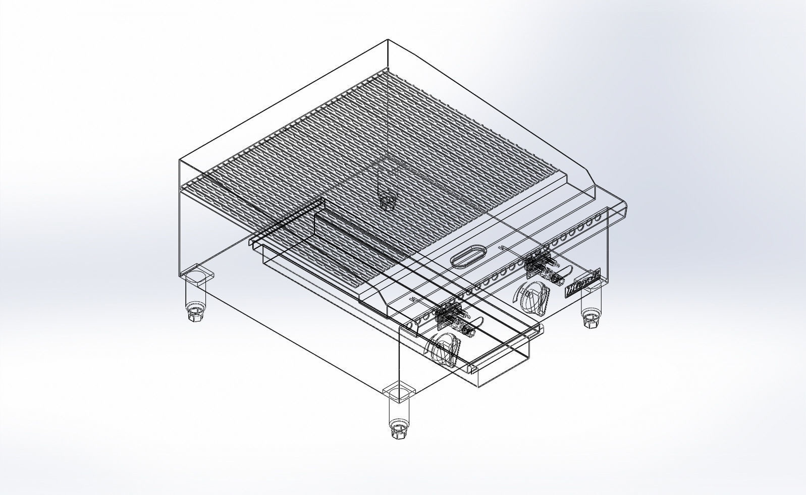  Wide Radiant Broiler 24 in  3D model_6