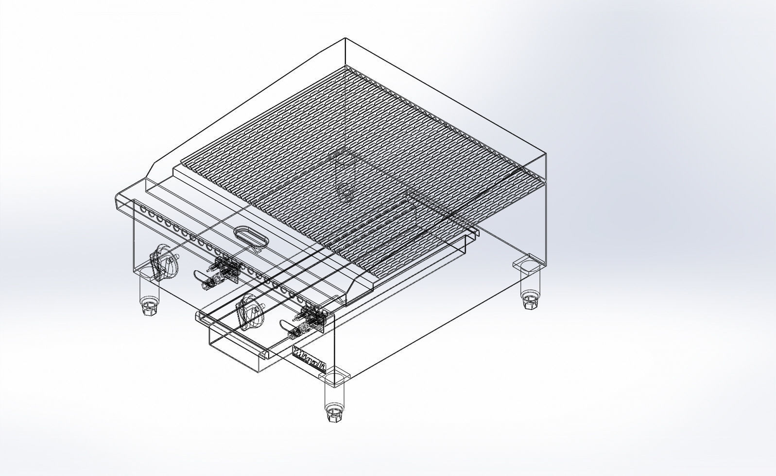  Wide Radiant Broiler 24 in  3D model_7