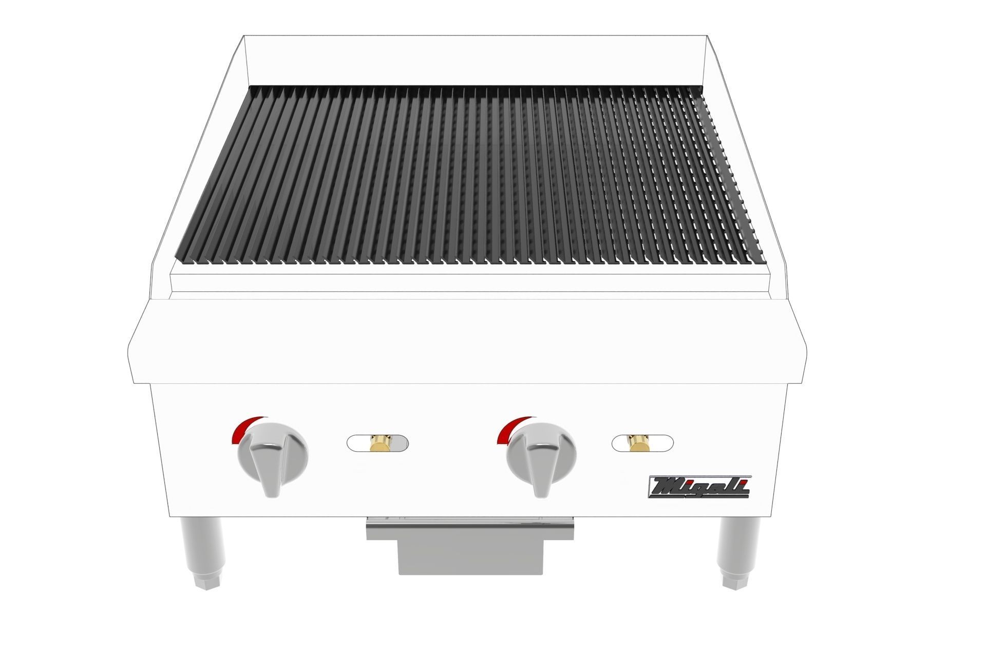  Wide Radiant Broiler 24 in  3D model_1