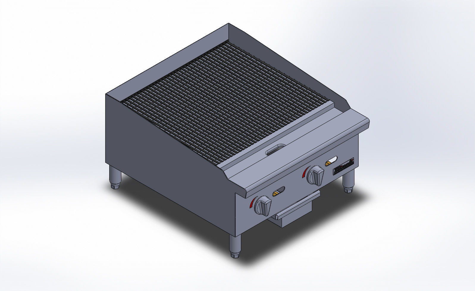  Wide Radiant Broiler 24 in  3D model_5