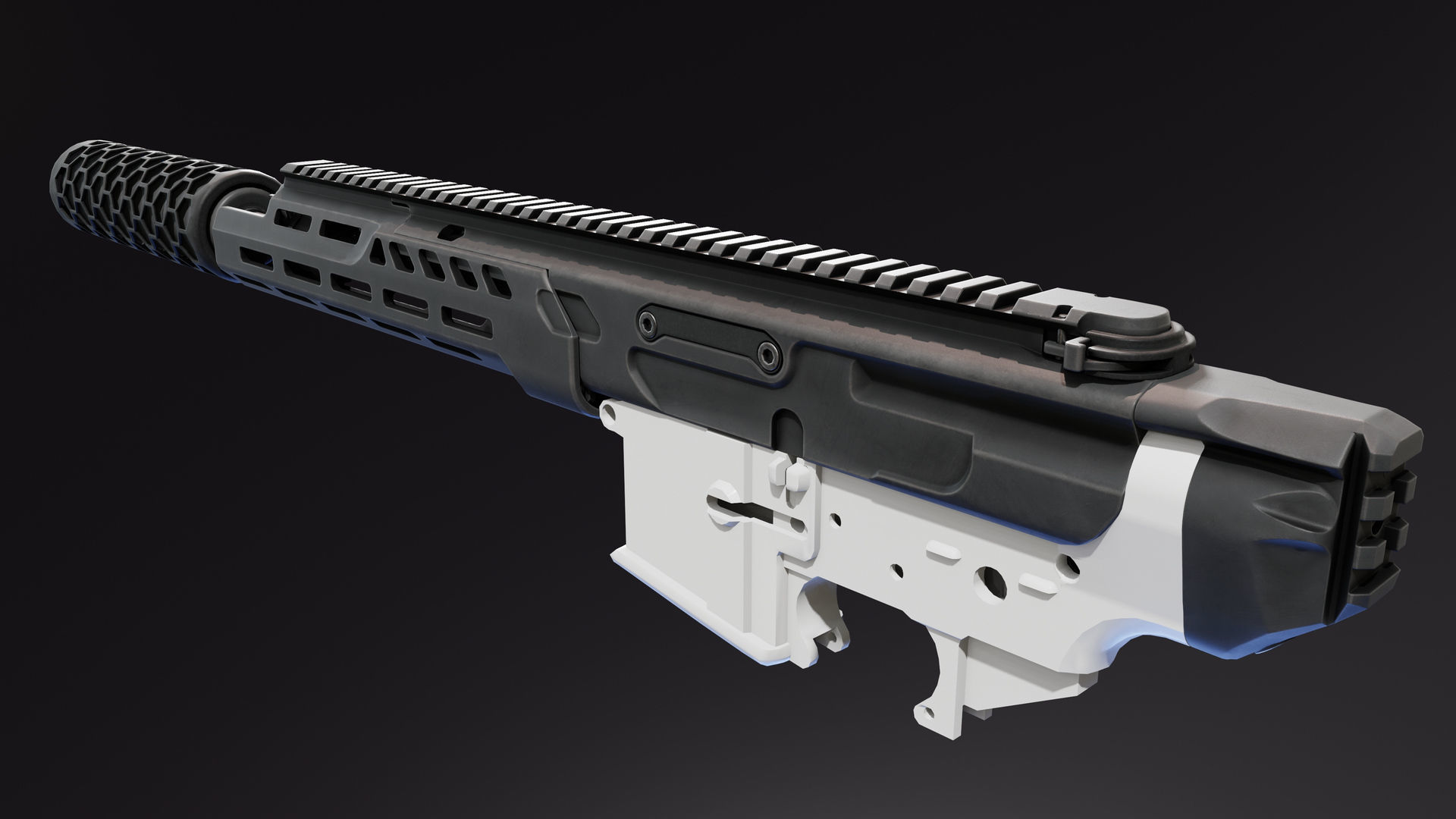 SUR300 Upper Receiver Low-poly 3D model_3