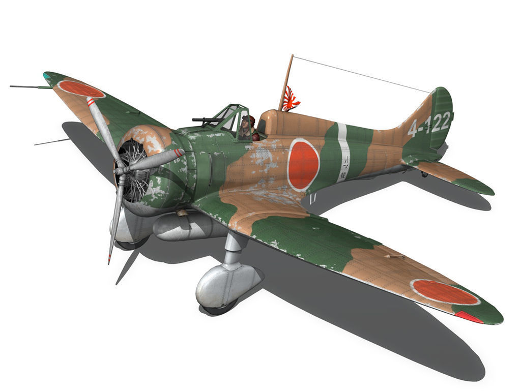 Mitsubishi A5M2 Type96 - Claude 3D model_11