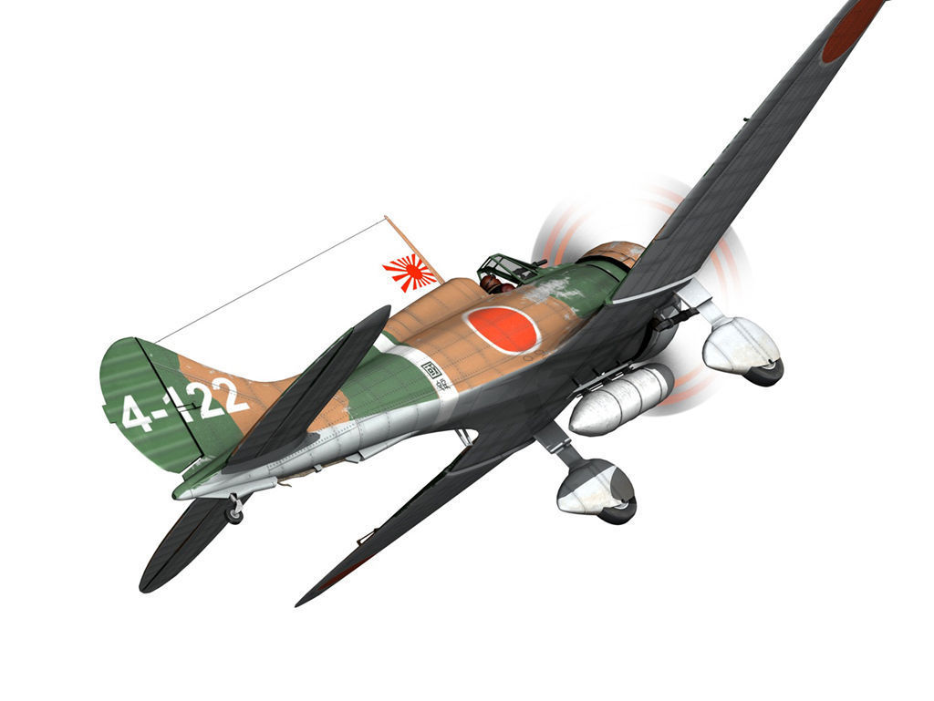 Mitsubishi A5M2 Type96 - Claude 3D model_5
