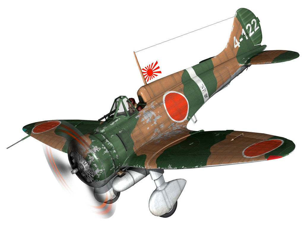 Mitsubishi A5M2 Type96 - Claude 3D model_1