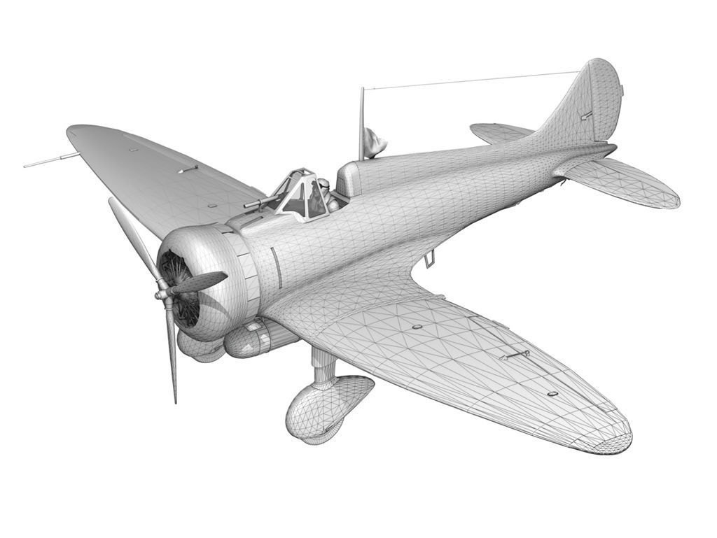 Mitsubishi A5M2 Type96 - Claude 3D model_13