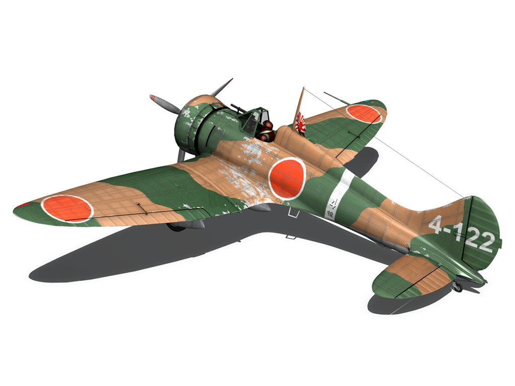 Mitsubishi A5M2 Type96 - Claude 3D model_10